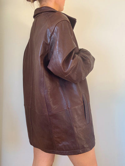 Vintage espresso brown Danier leather jacket