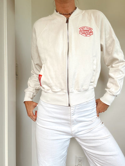 True religion neutral Y2K cream zip up ￼