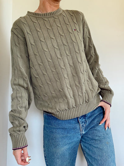 Tommy Hilfiger forest floor cable knit sweater