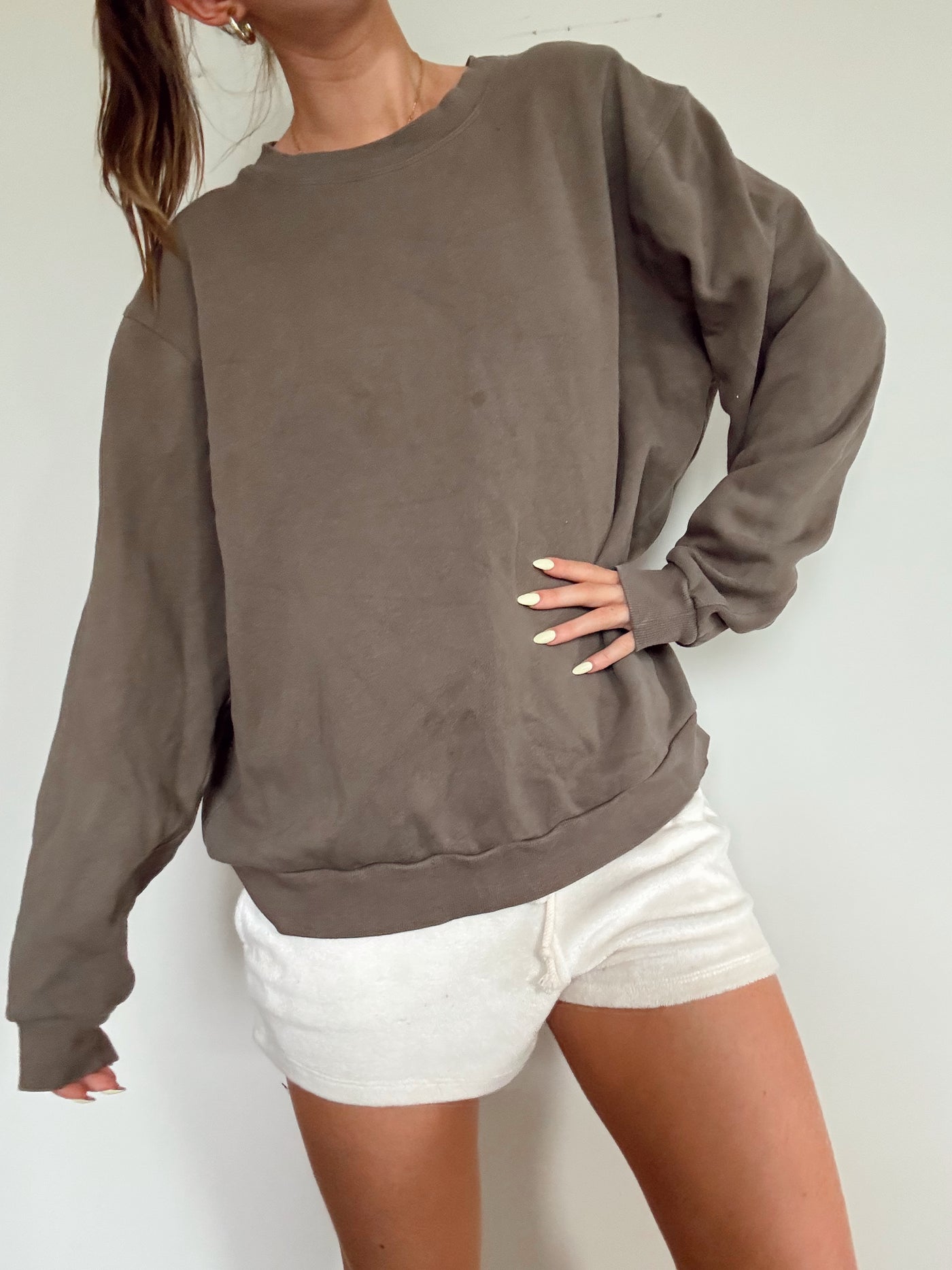 Lululemon brown oversized crewneck