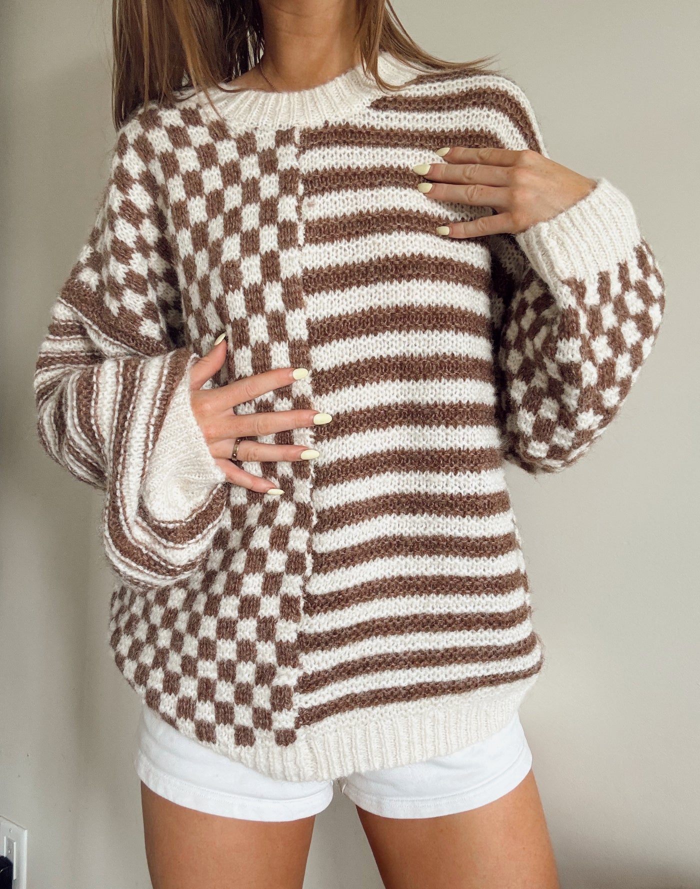 Neutral rustic weave not sweater