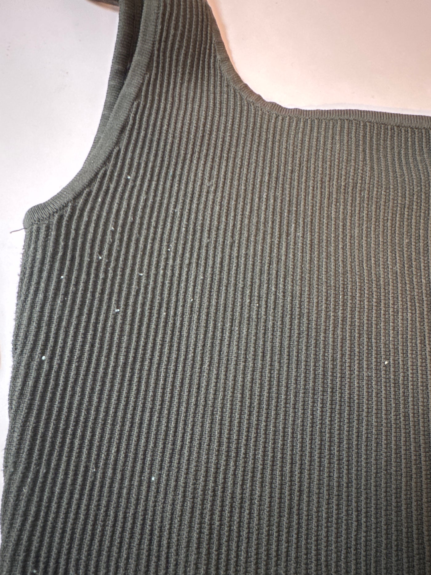 Brown Babaton sculpt knit full length tank top