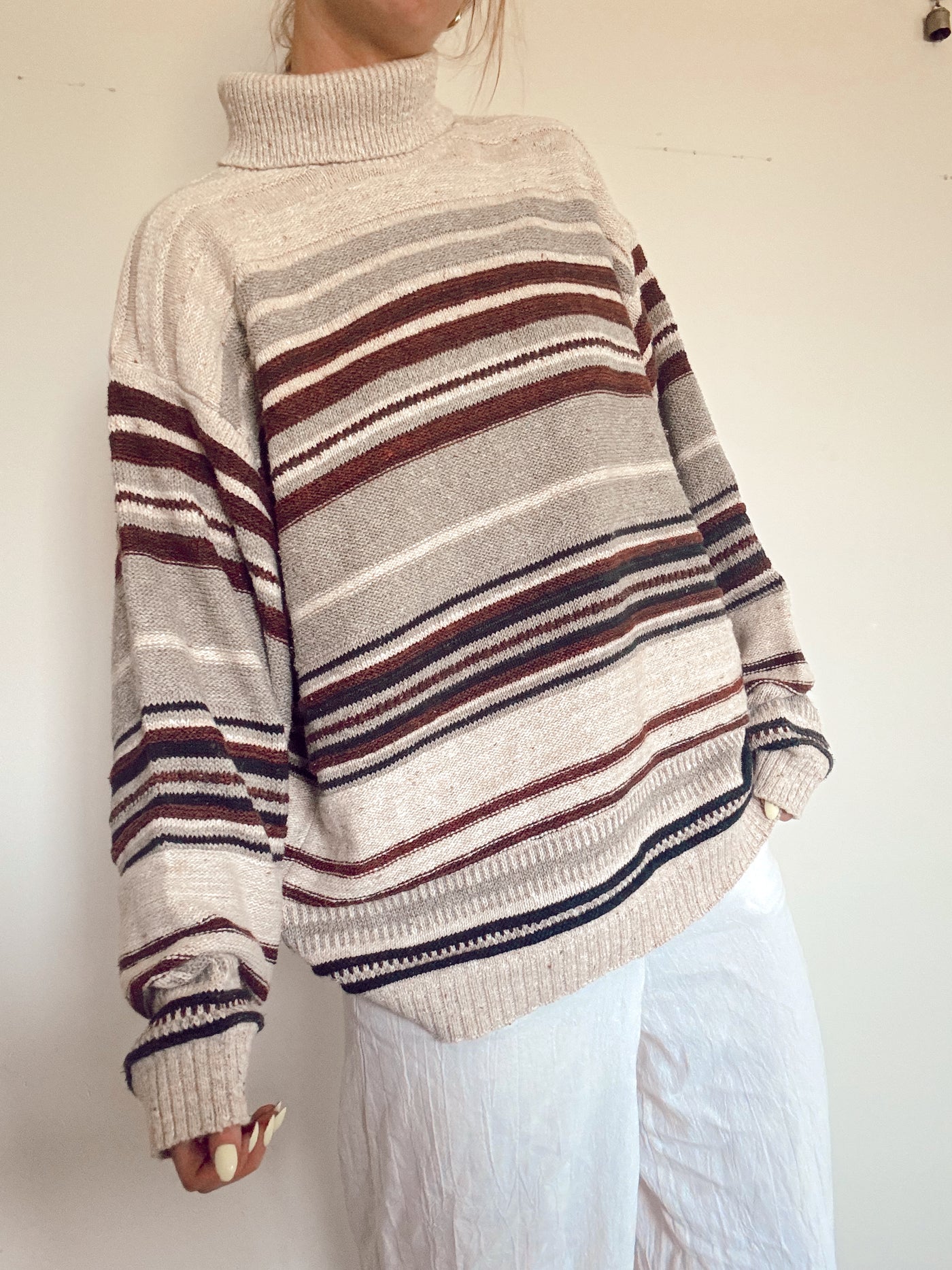 Vintage caramel coast knit sweater