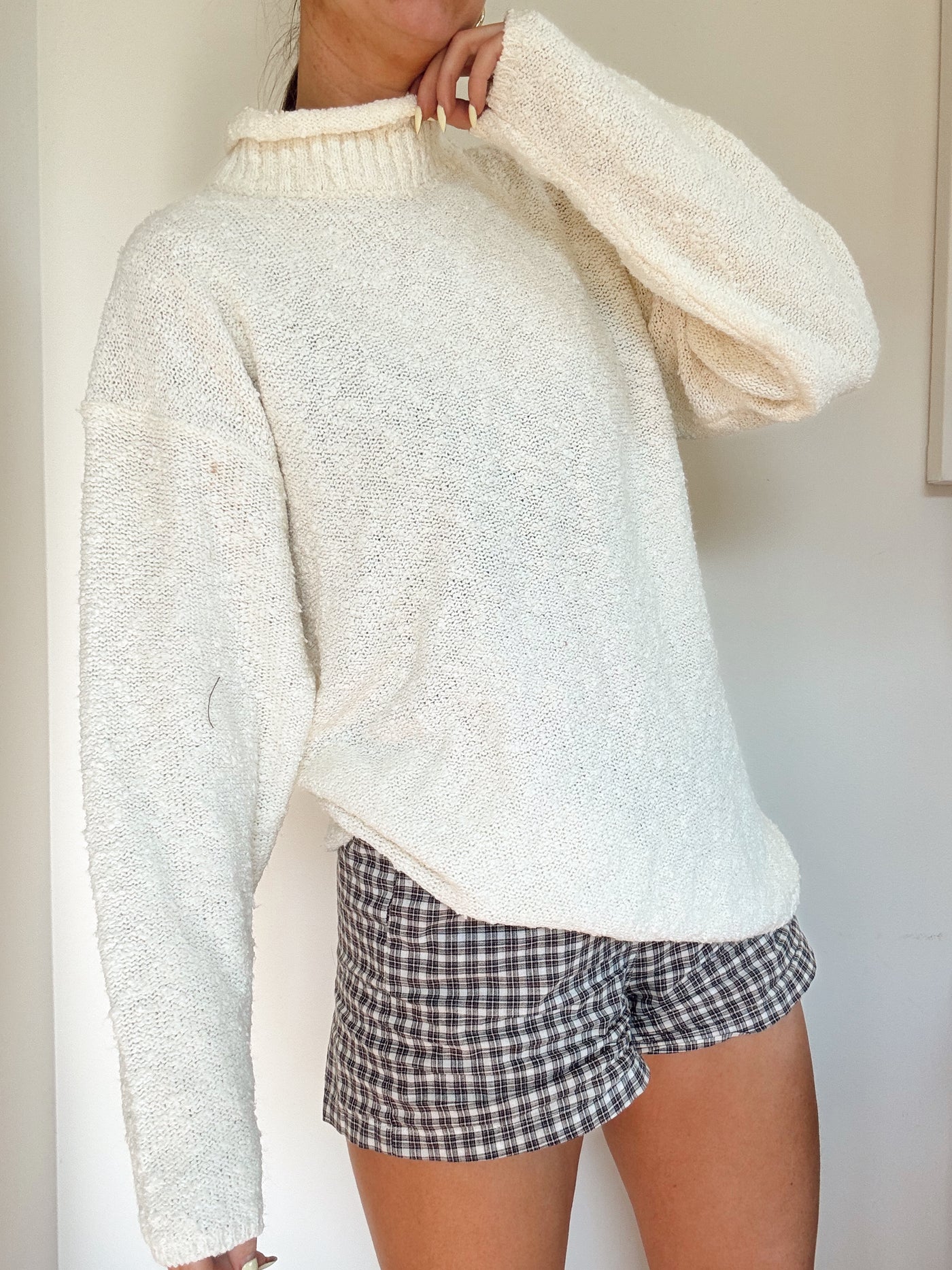Vintage buttercream knit sweater