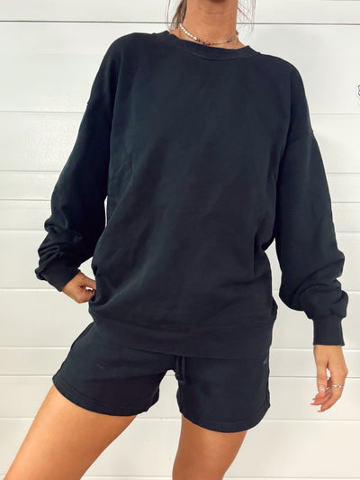 Black Lululemon perfectly oversized crewneck