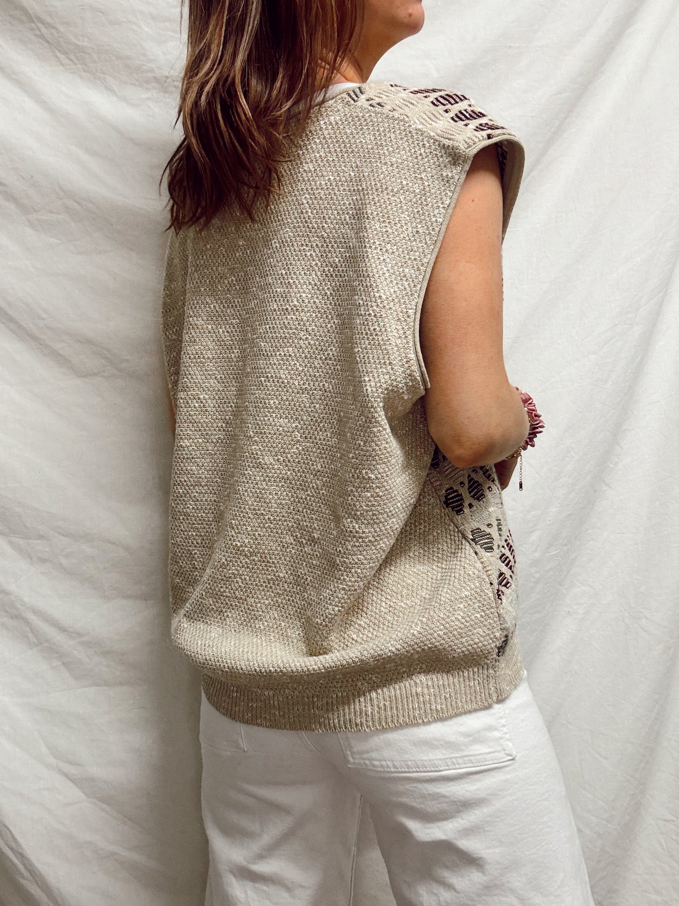 Vintage neutral pattern sweater best