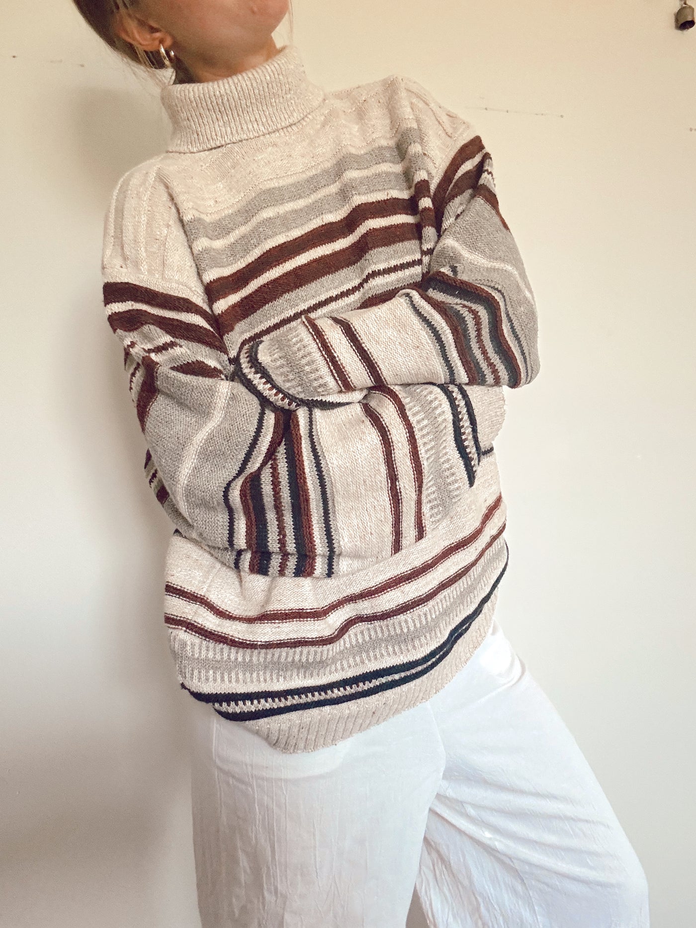 Vintage caramel coast knit sweater