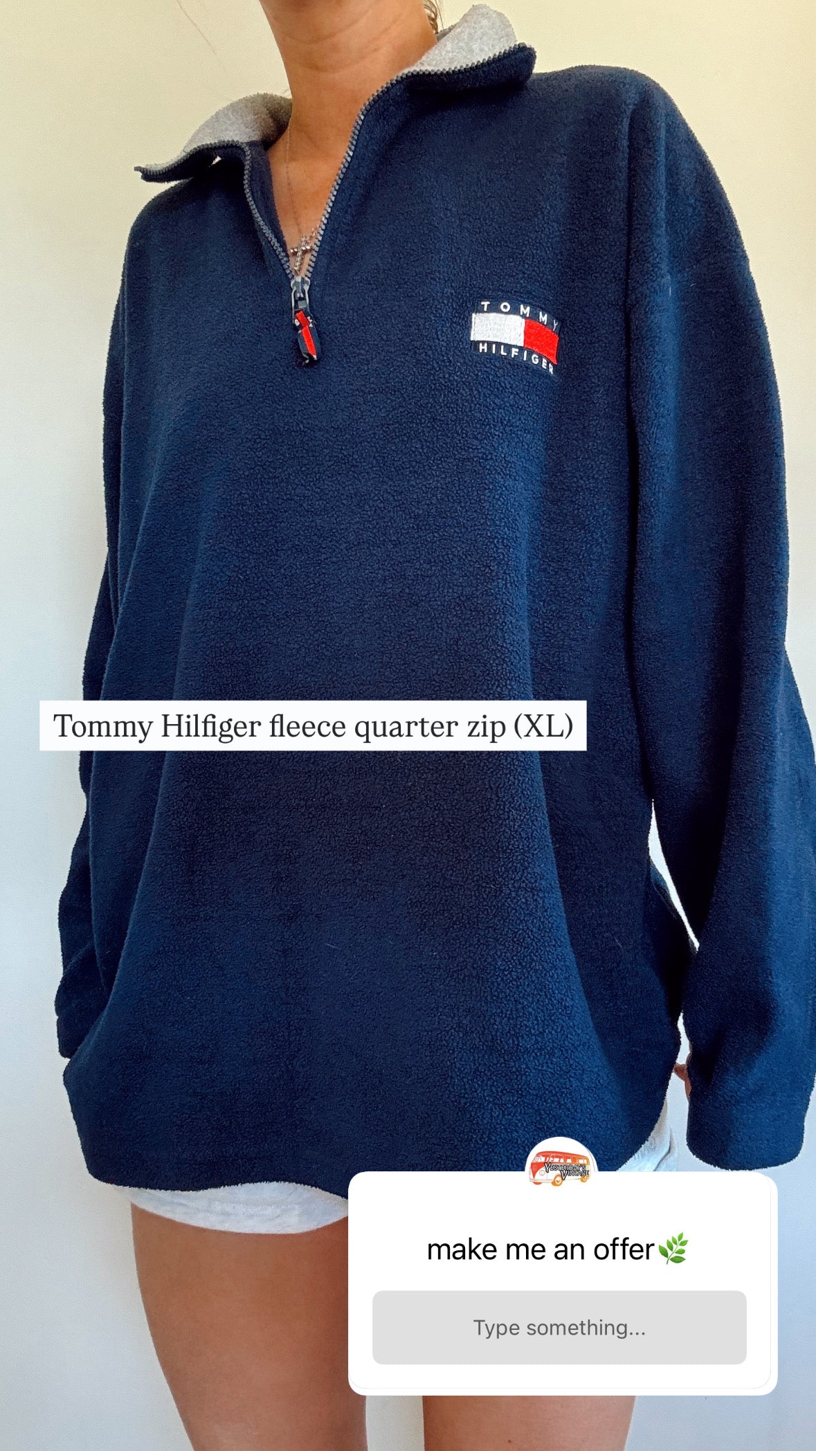 Vintage Tommy Hilfiger fleece quarter zip