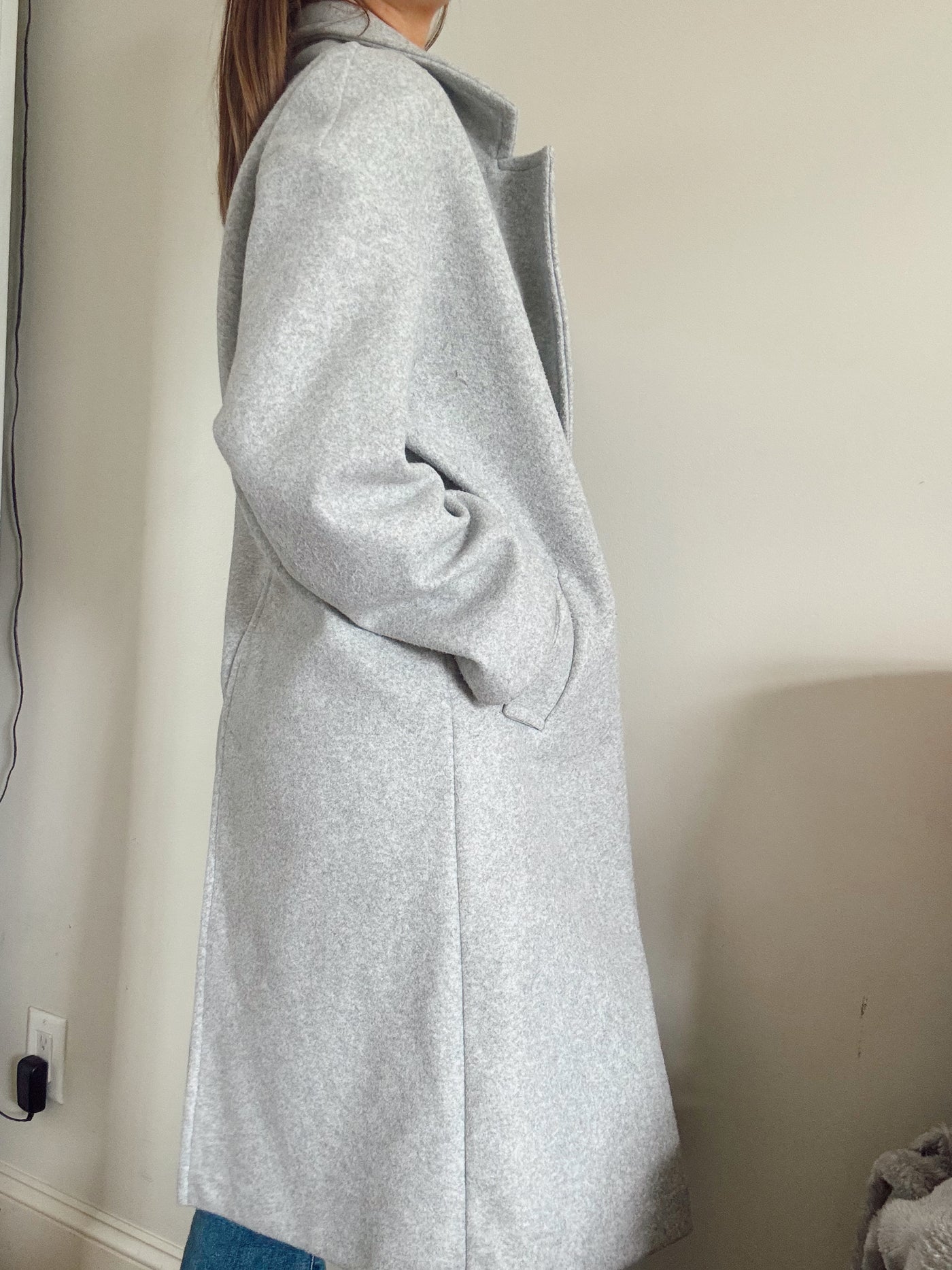 Grey neutral Shacket