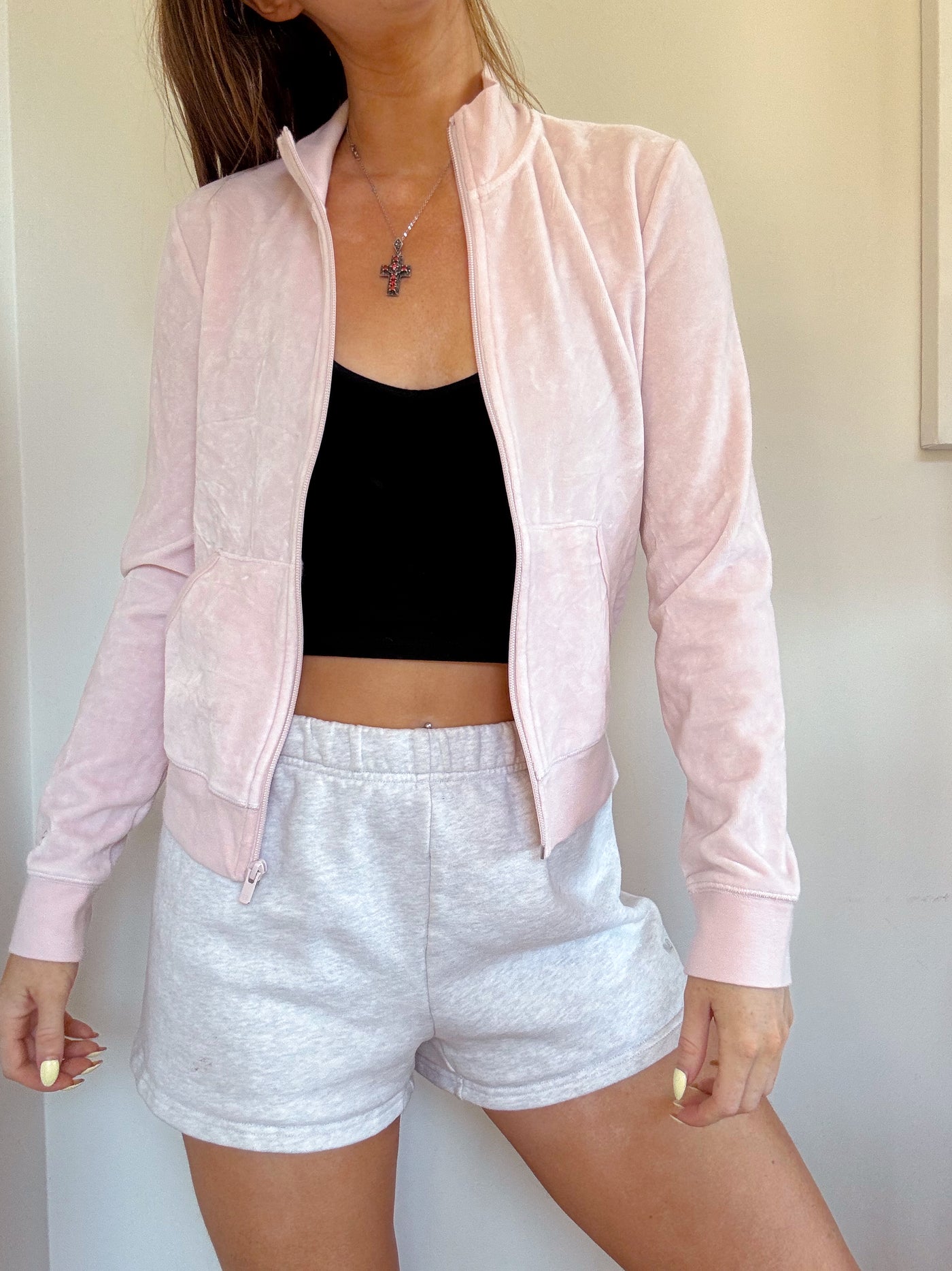 Sunday best Aritzia light pink zip up