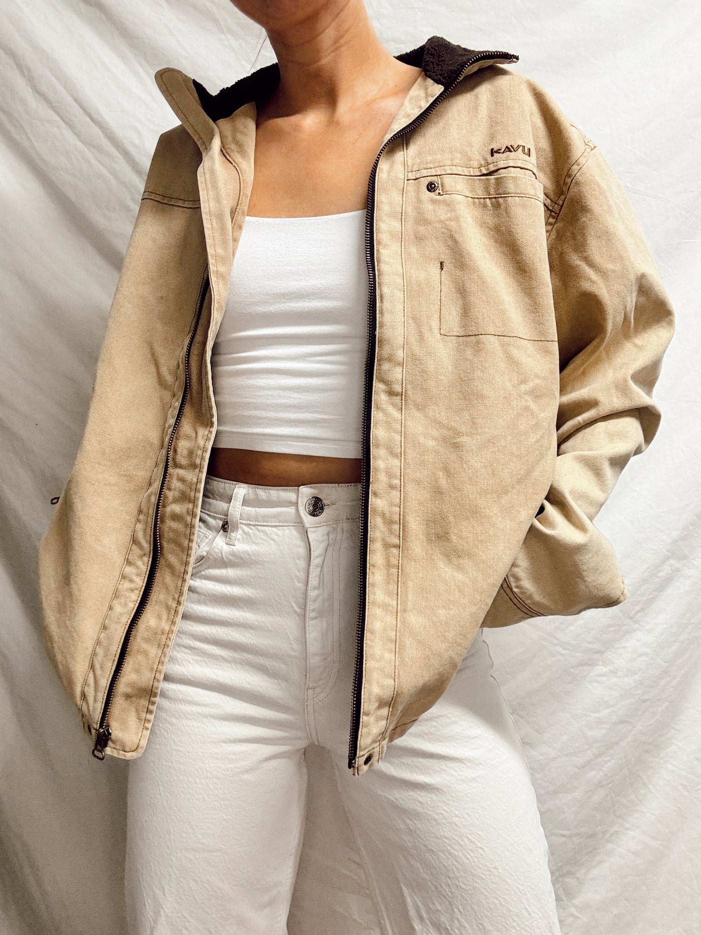 Vintage neutral barn jacket