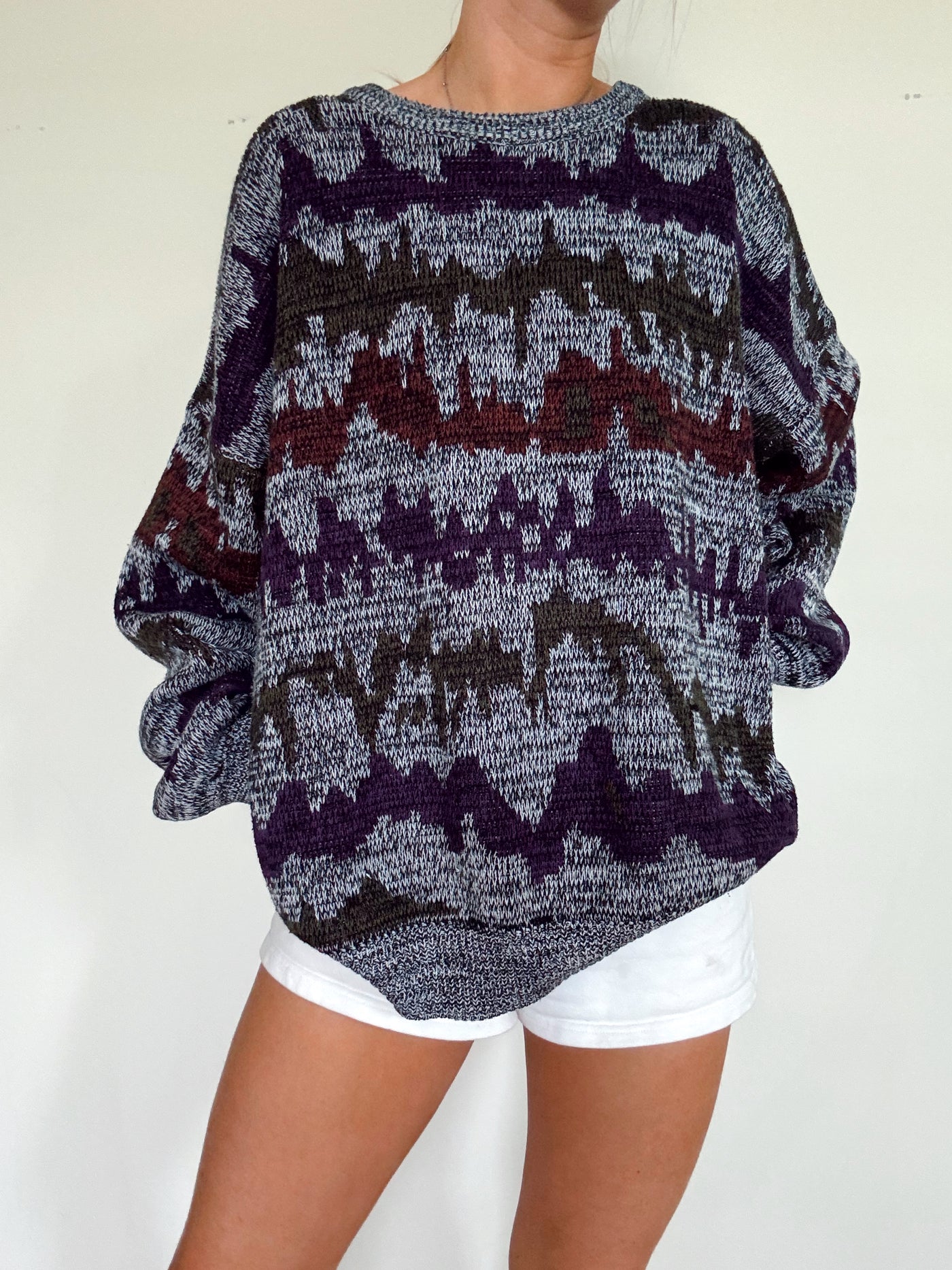Vintage Moss & Mulberry knit sweater