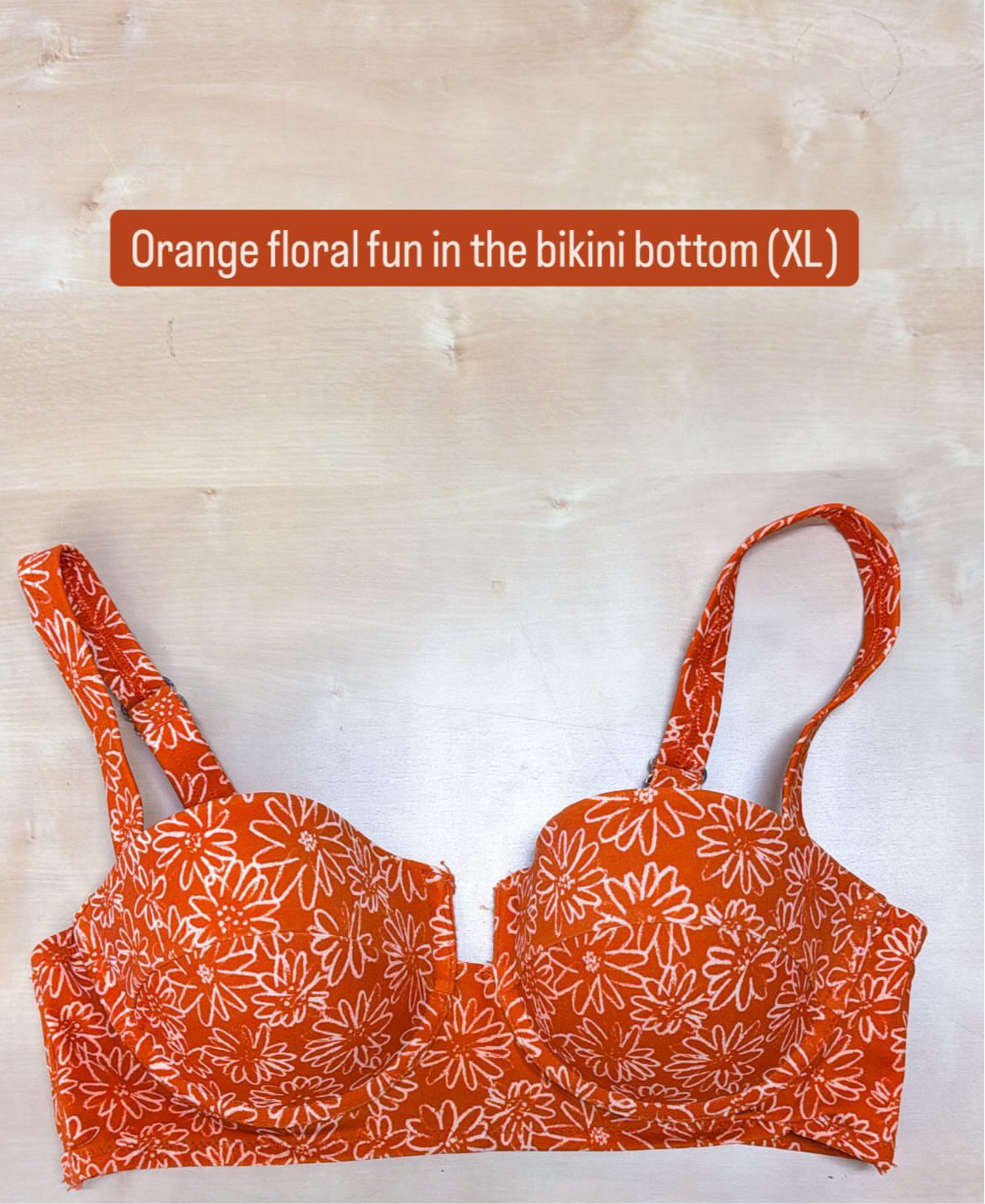 Orange floral fun in the sun bikini