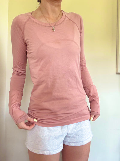 Lululemon pink swifty tech long sleeve