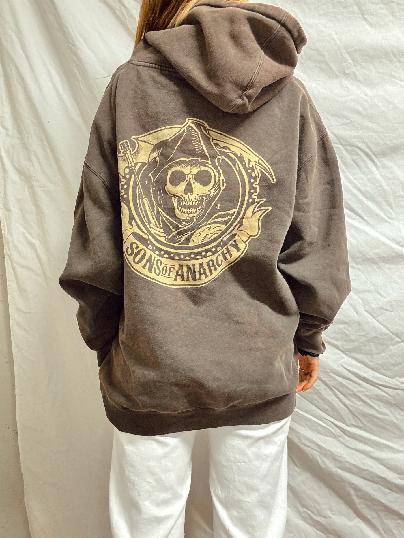 Neutral brown sons of anarchy hoodie