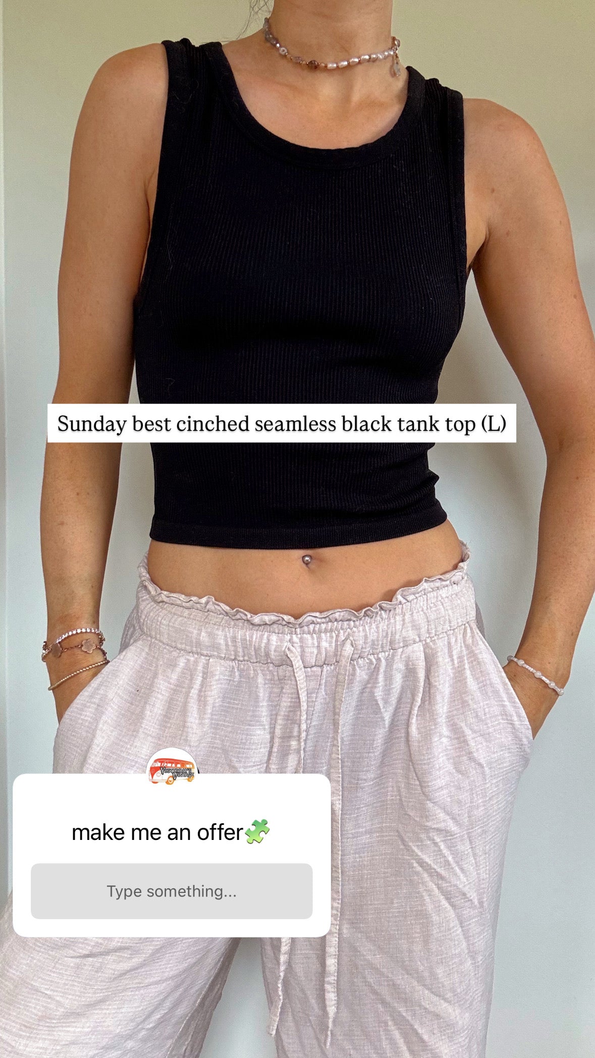 Sunday best black Aritzia tank top