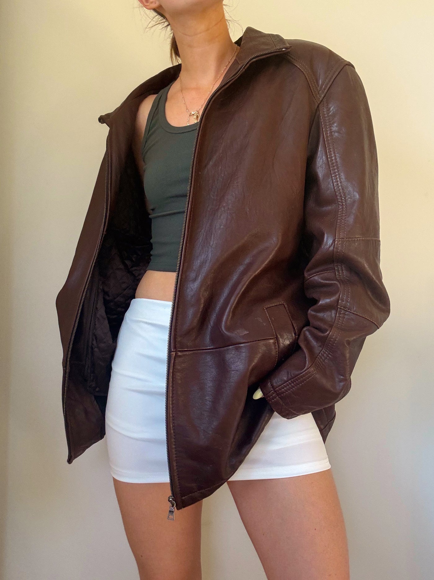 Vintage espresso brown Danier leather jacket