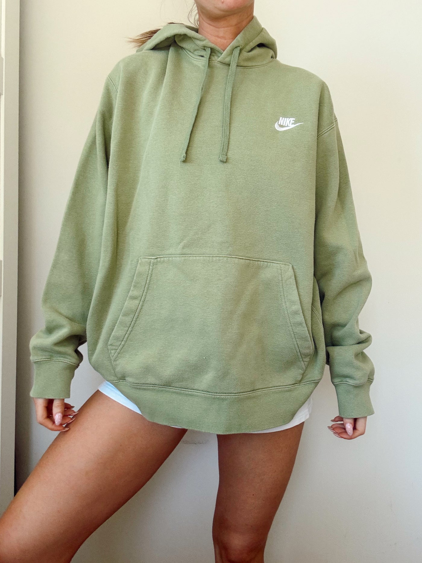 Nike green pistachio club hoodie