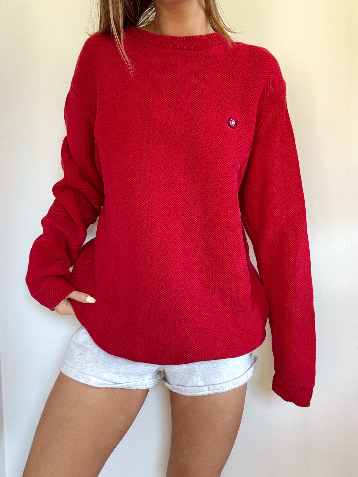 Chaps Ralph Lauren apple knit sweater