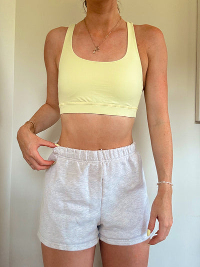 Light yellow Lululemon energy sports bra
