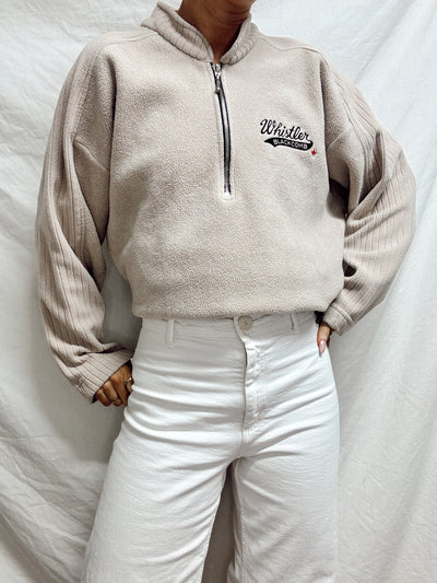 Vintage Neutral Whistler fleece quarter zip