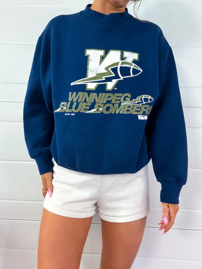 Vintage Winnipeg Blue Bombers football crewneck