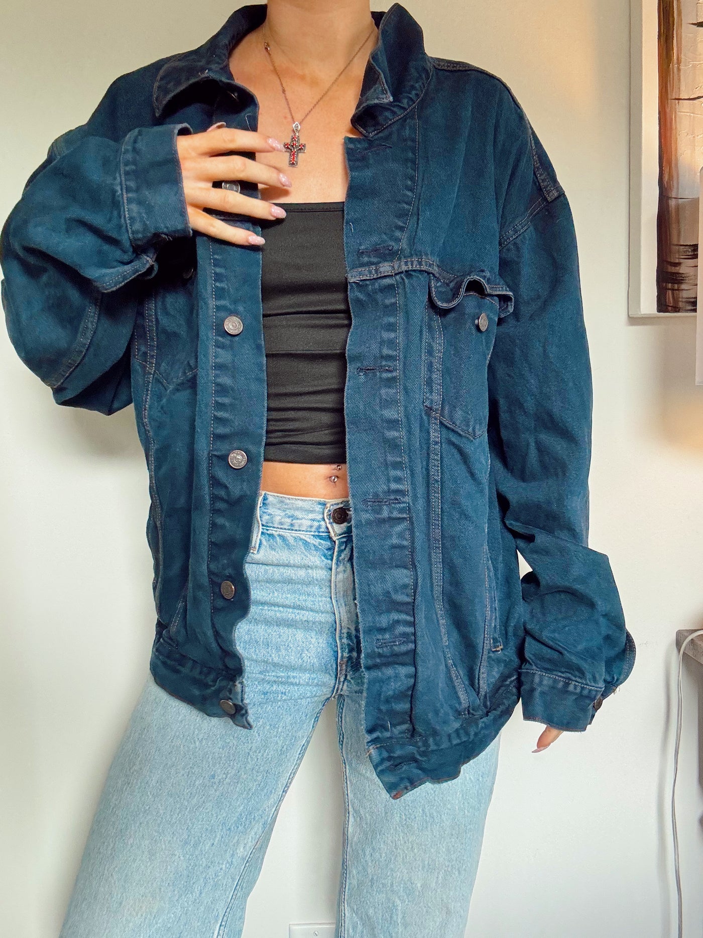 Vintage Ocean slate dark denim jacket