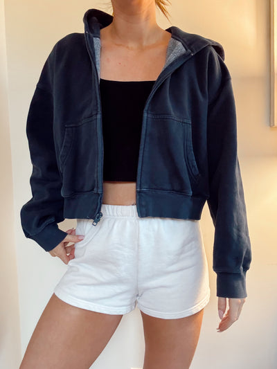 TNA Aritzia cozy fleece zip up hoodie