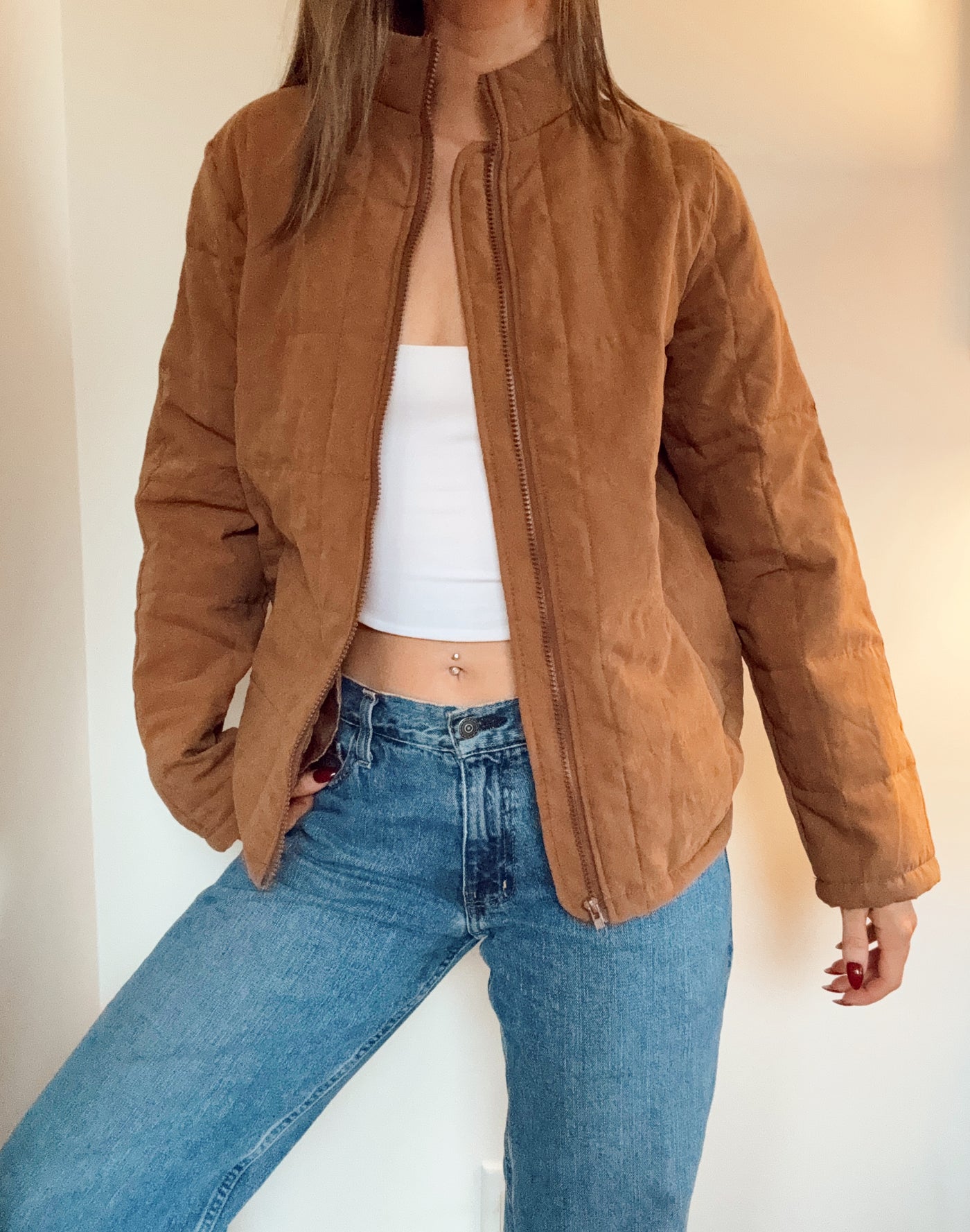 Vintage apple pie suede jacket