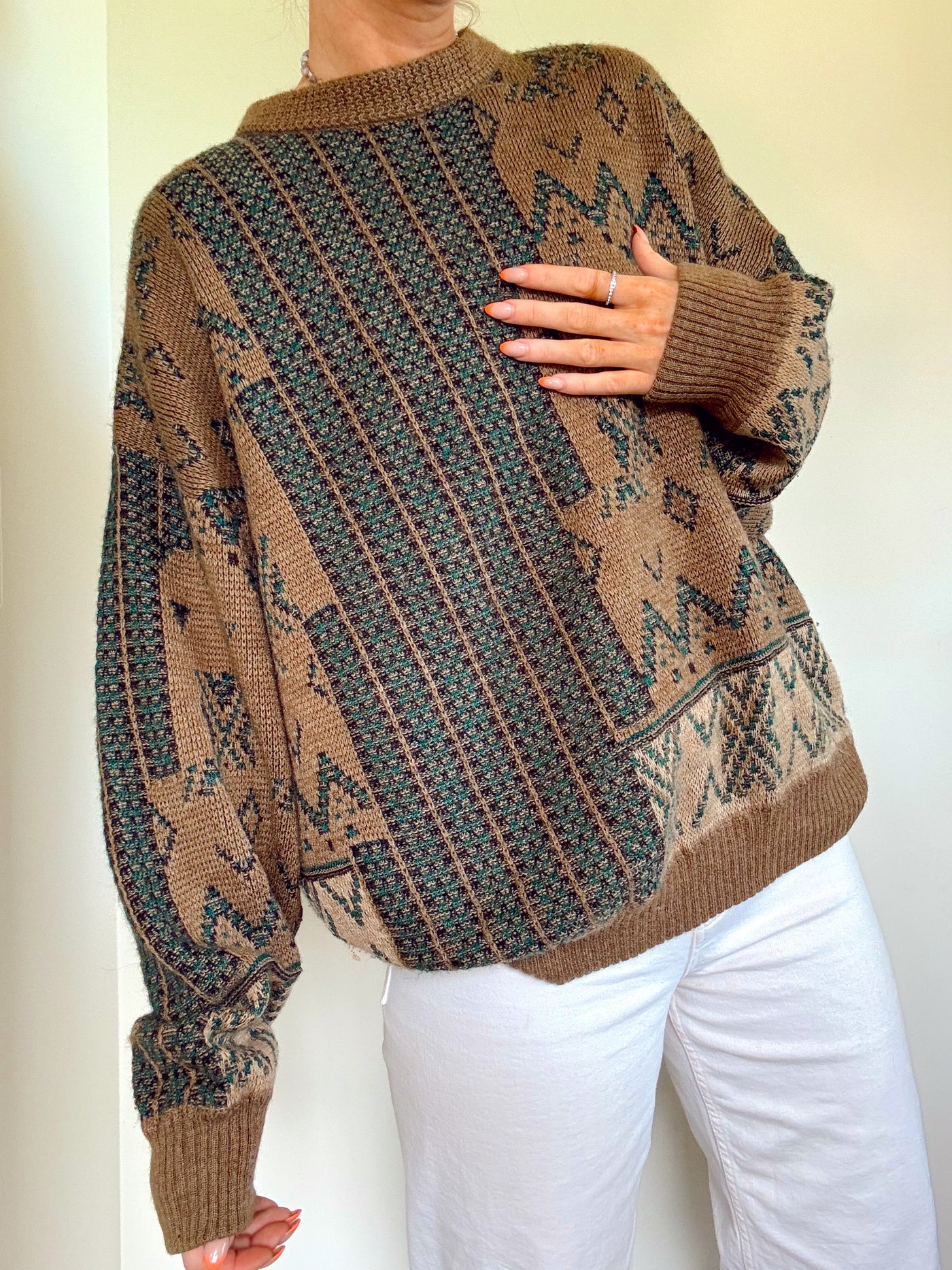 Vintage Woodsmoke Navy knit sweater