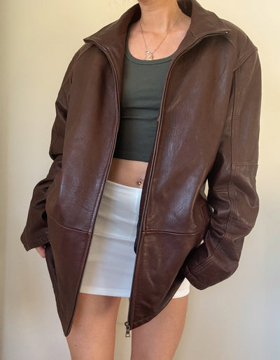 Vintage espresso brown Danier leather jacket