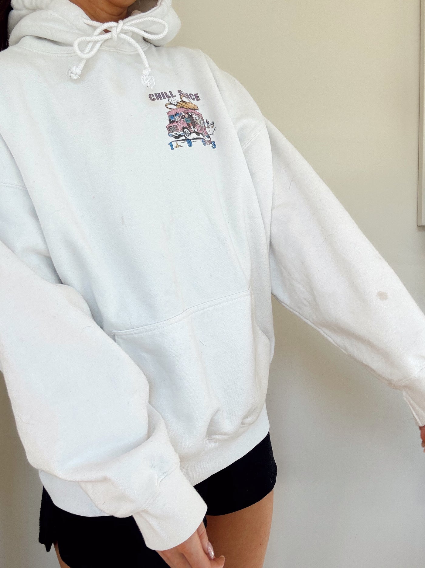 Brandy Melville graphic white hoodie