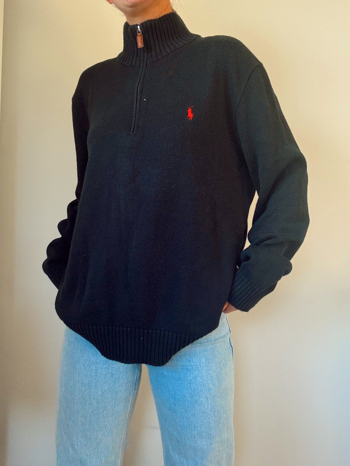 Polo Ralph Lauren black quarter zip