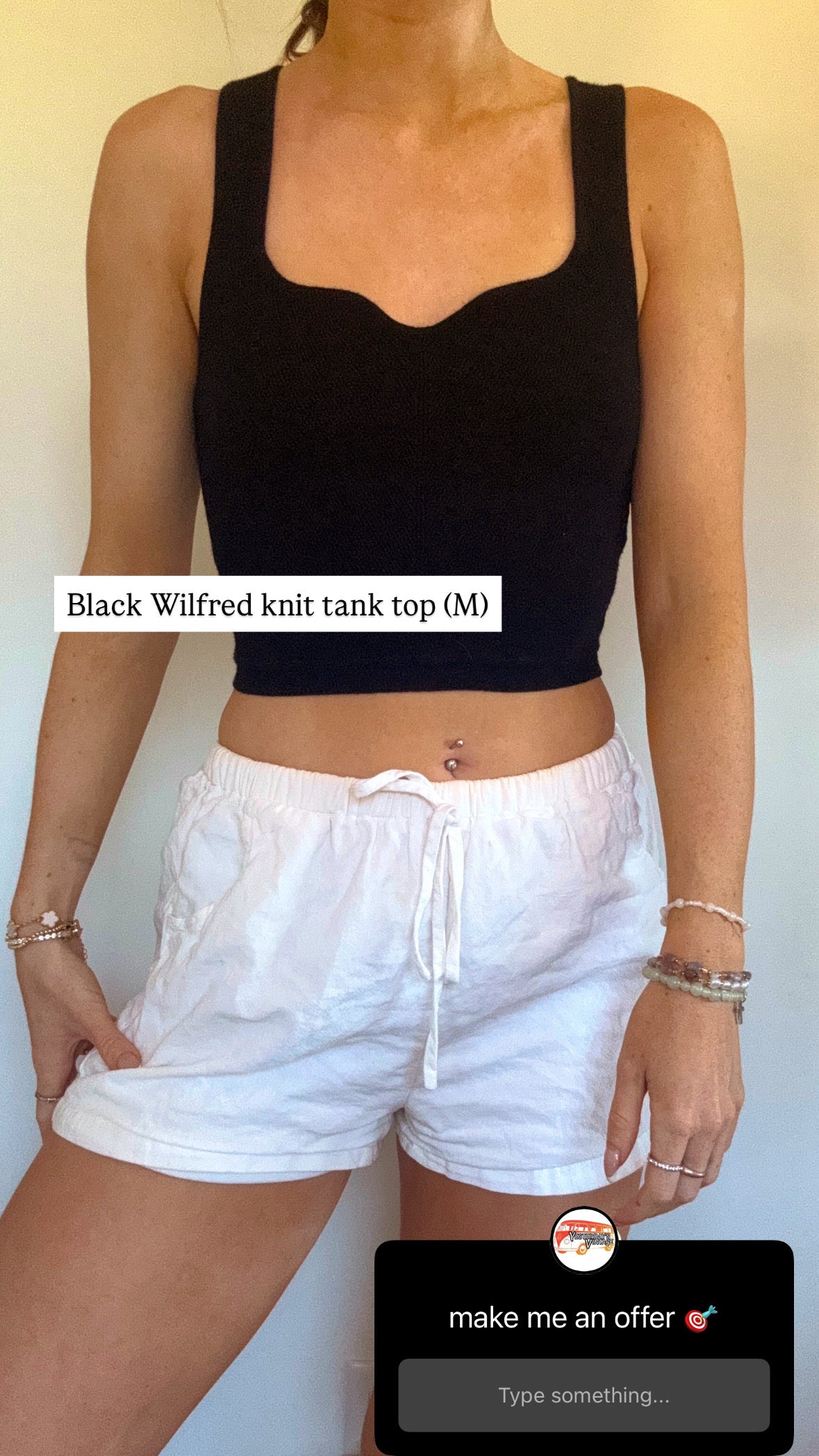 Black Wilfred knit tank top
