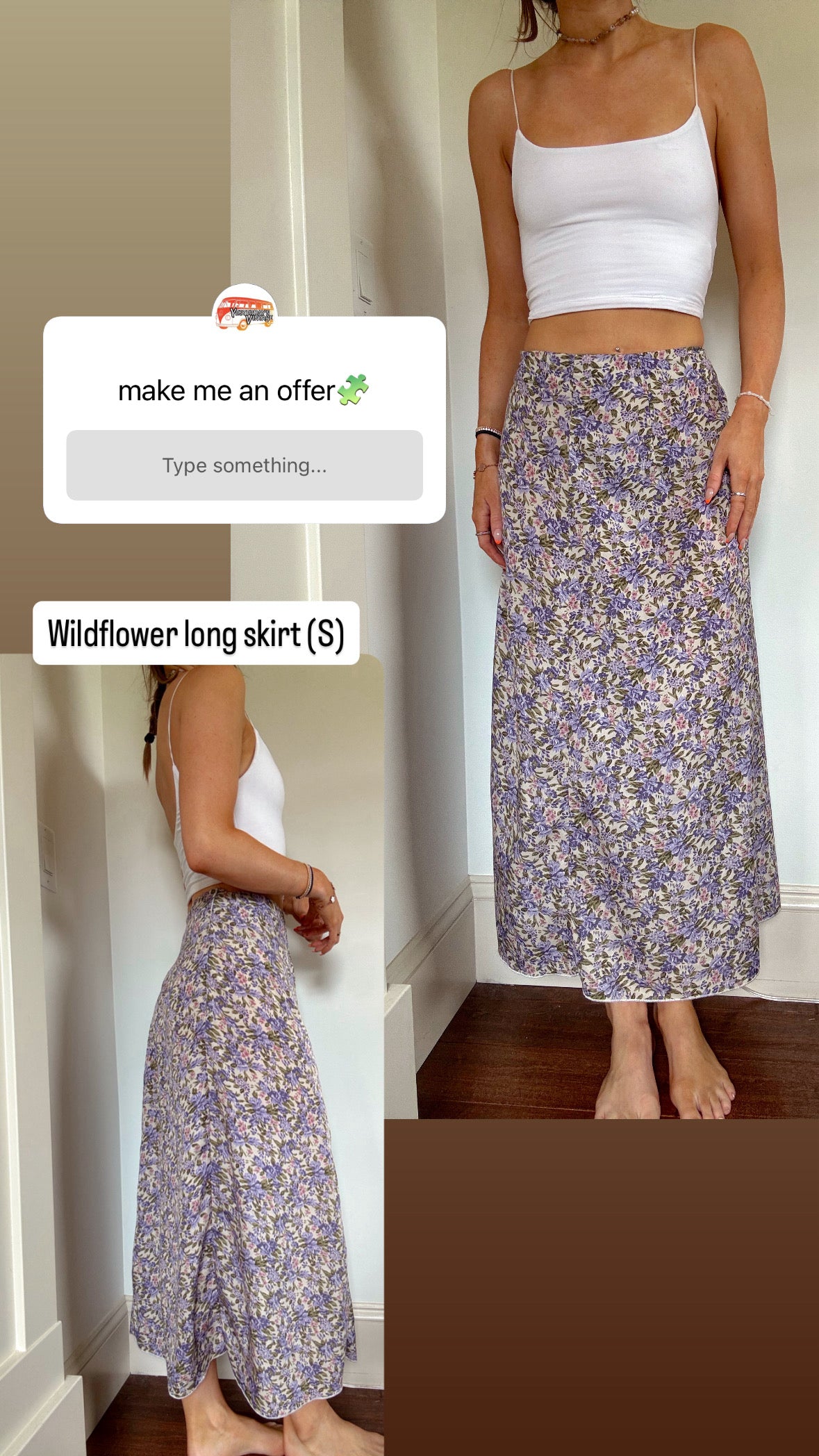 Wildflower long skirt