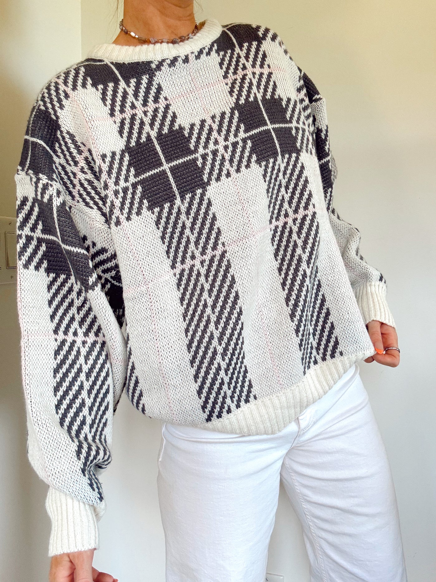 Vintage Maple Blossom knit sweater