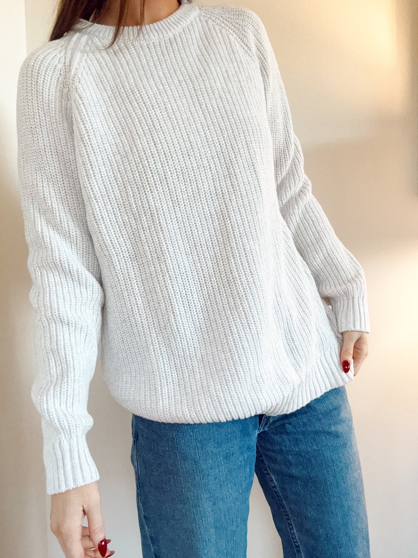 Brandy Melville light grey knit sweater