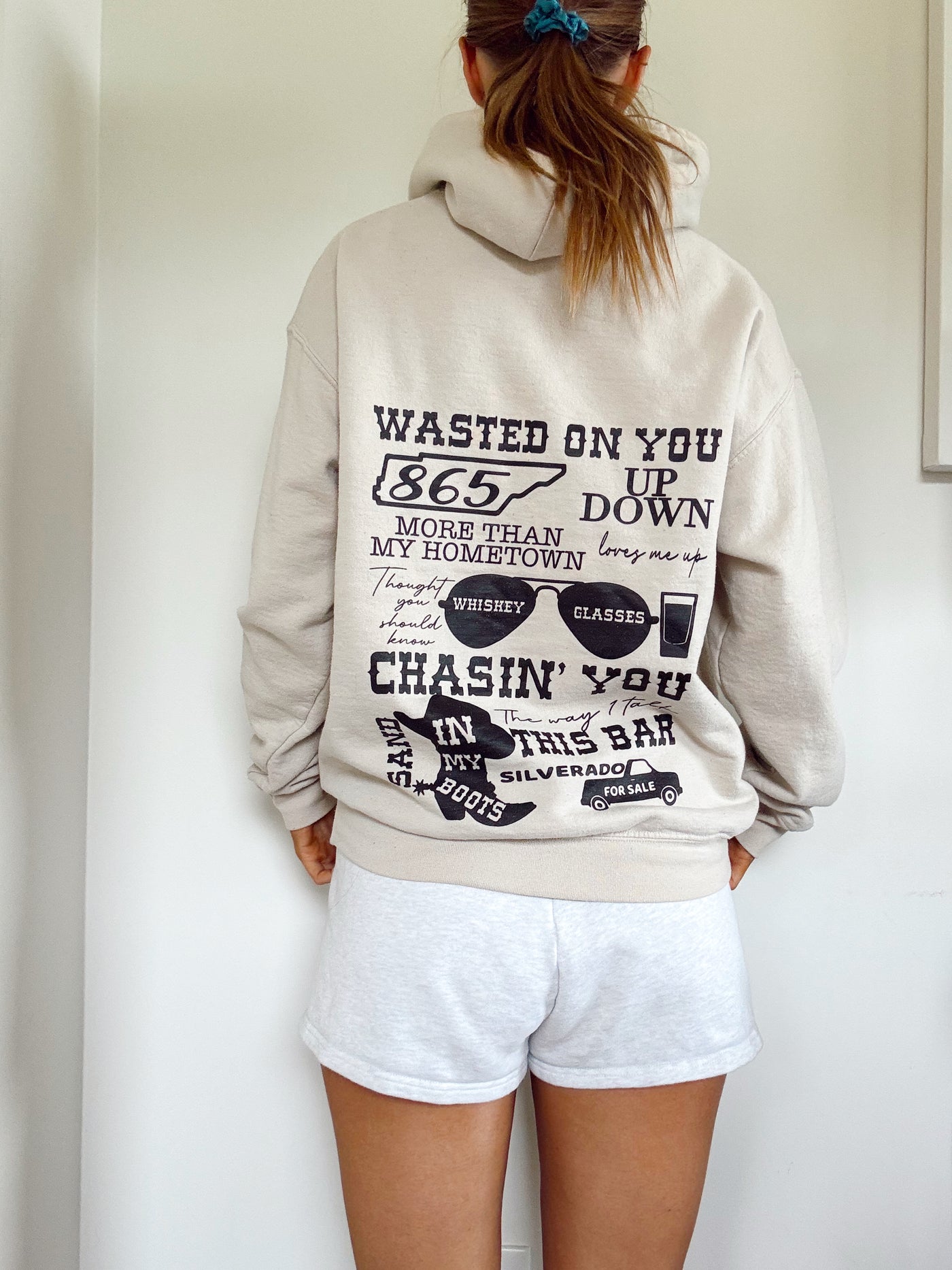 Wasted on you Morgan Wallen neutral hoodie