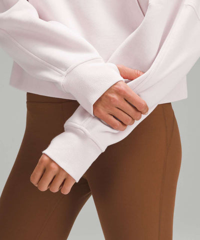 Lululemon light pink funnel neck scuba half zip