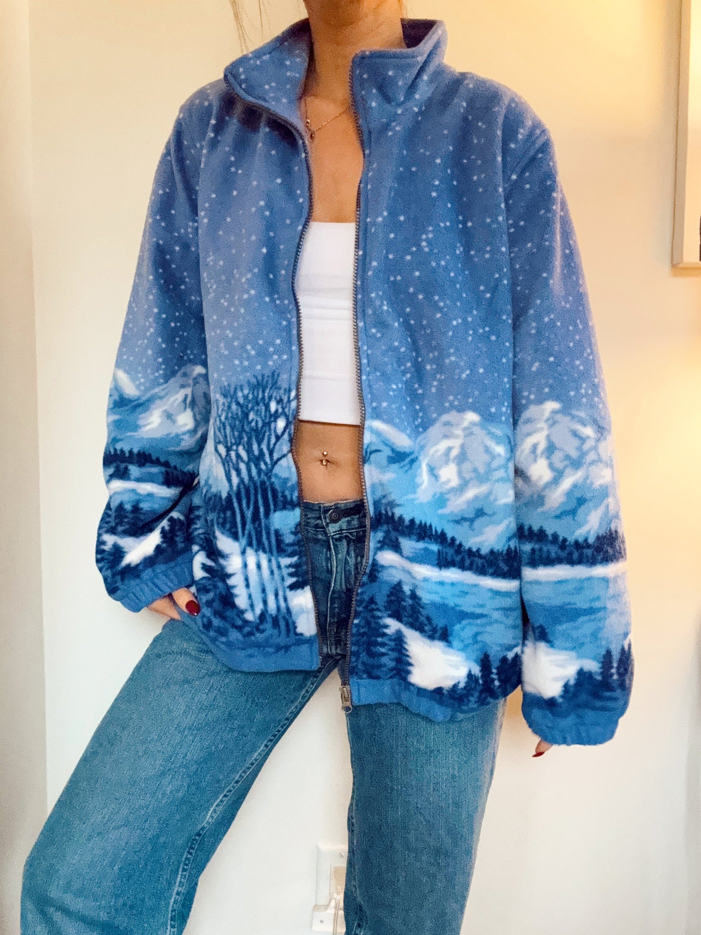 Vintage double sided Frozen Tundra fleece jacket