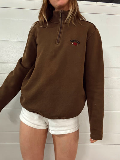 Vintage brown Hang ten neutral brown quarter zip