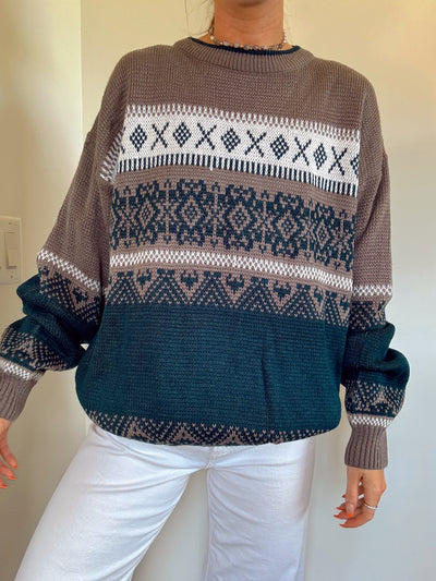 Vintage Walnut harbour knit sweater