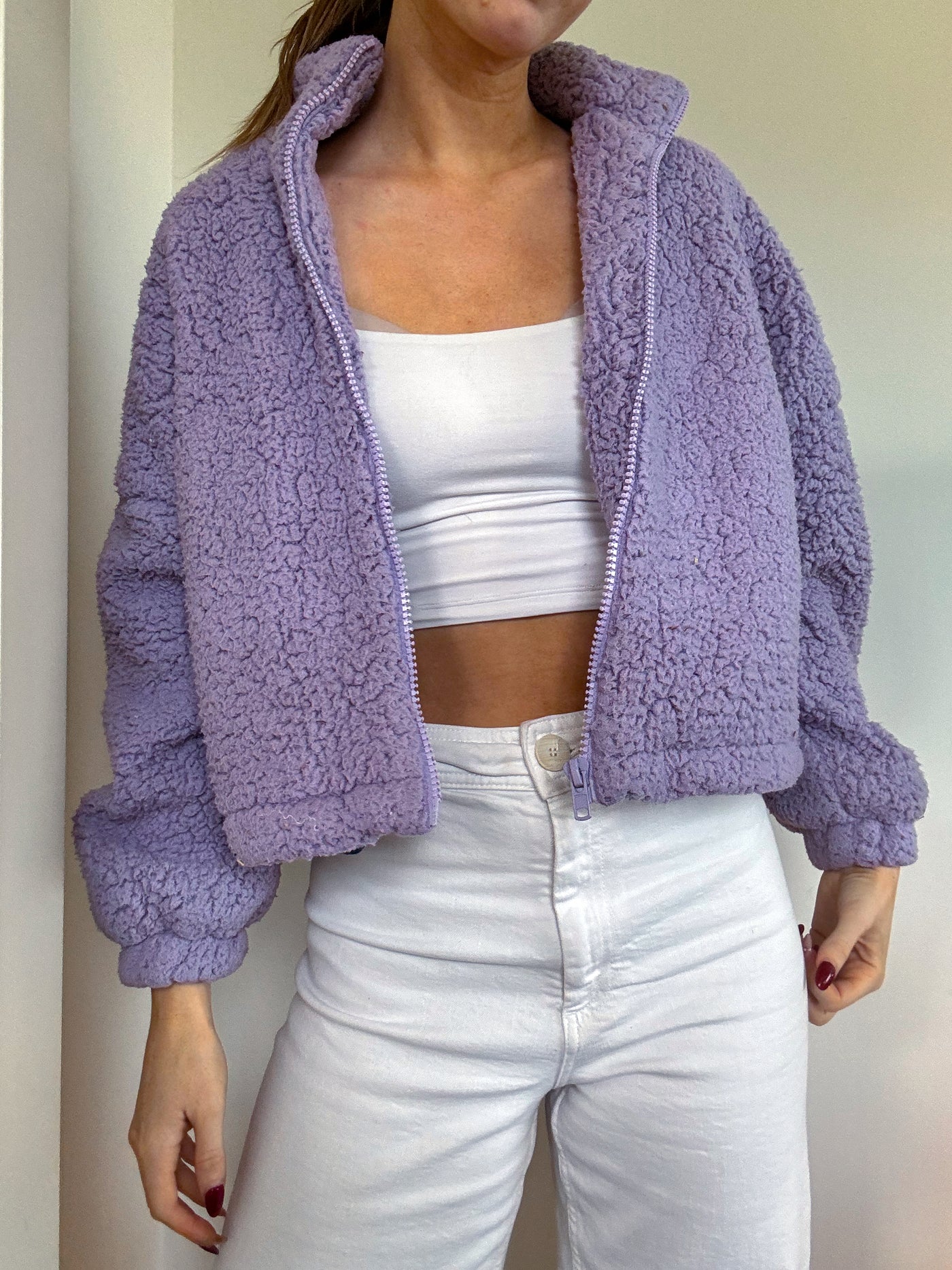 Urban outfitters lavender Sherpa jacket