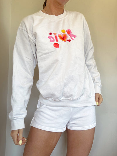 Dior heart & smiley face graphic crewneck