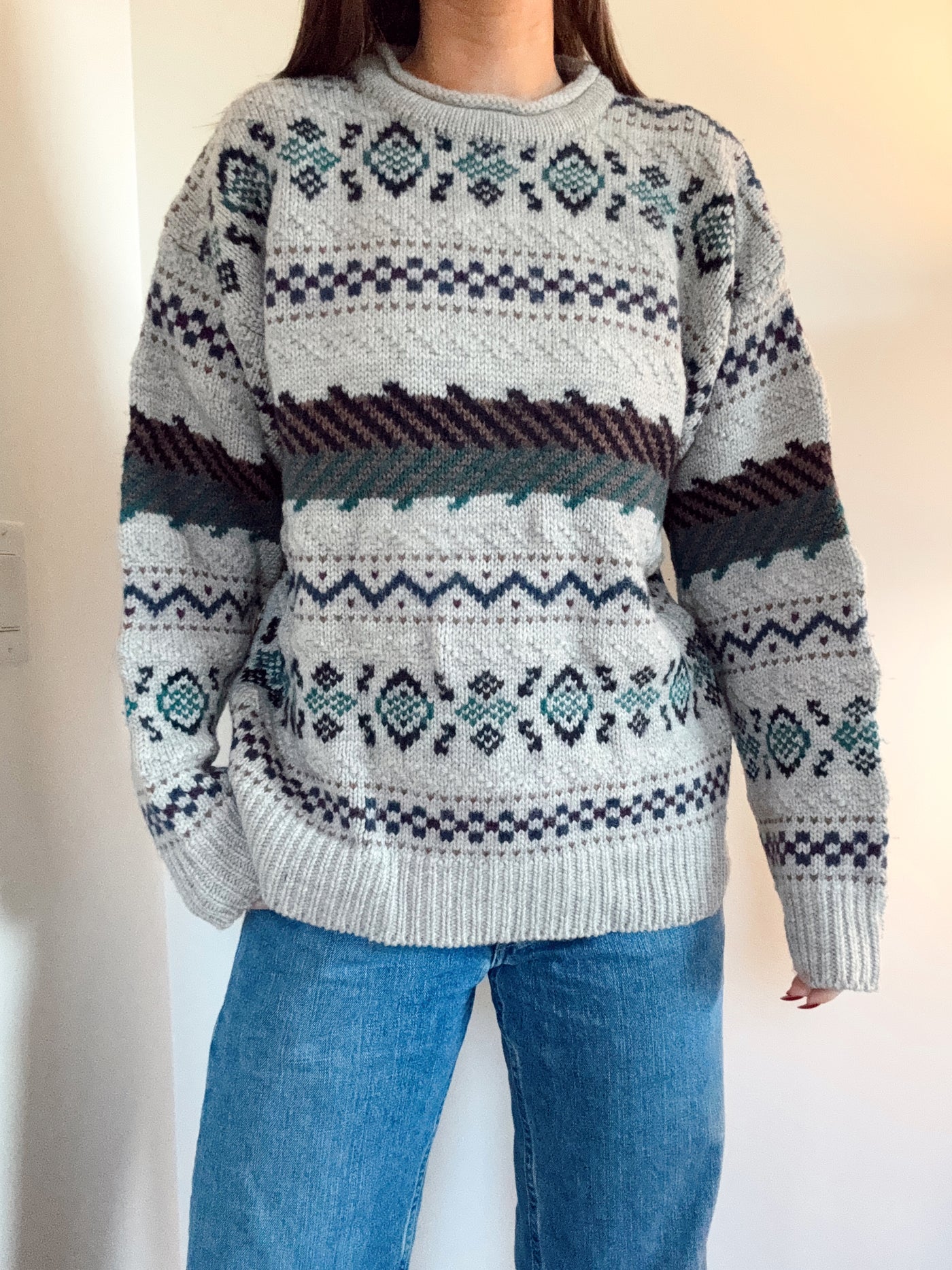 Vintage LL bean 100% wool knit sweater