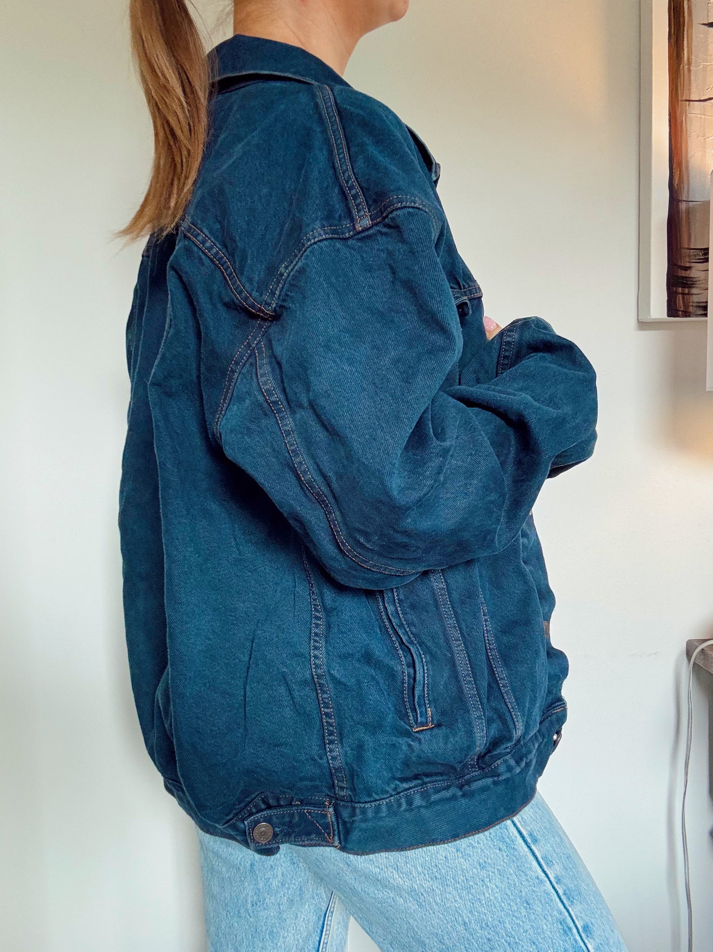 Vintage Ocean slate dark denim jacket
