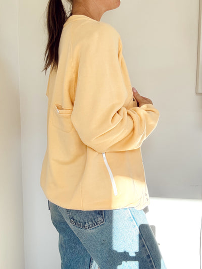 Vintage snoopy light yellow cardigan