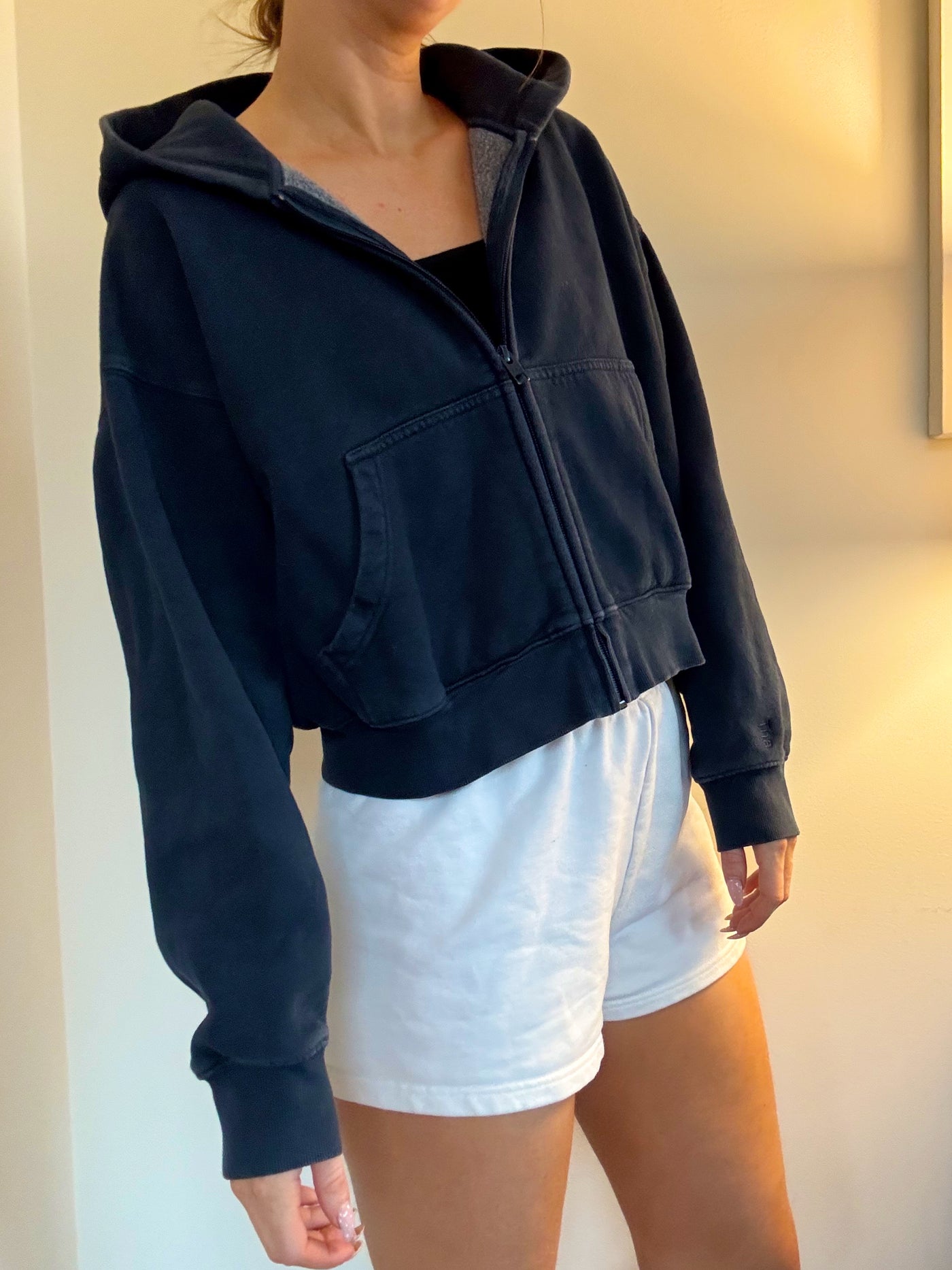 TNA Aritzia cozy fleece zip up hoodie