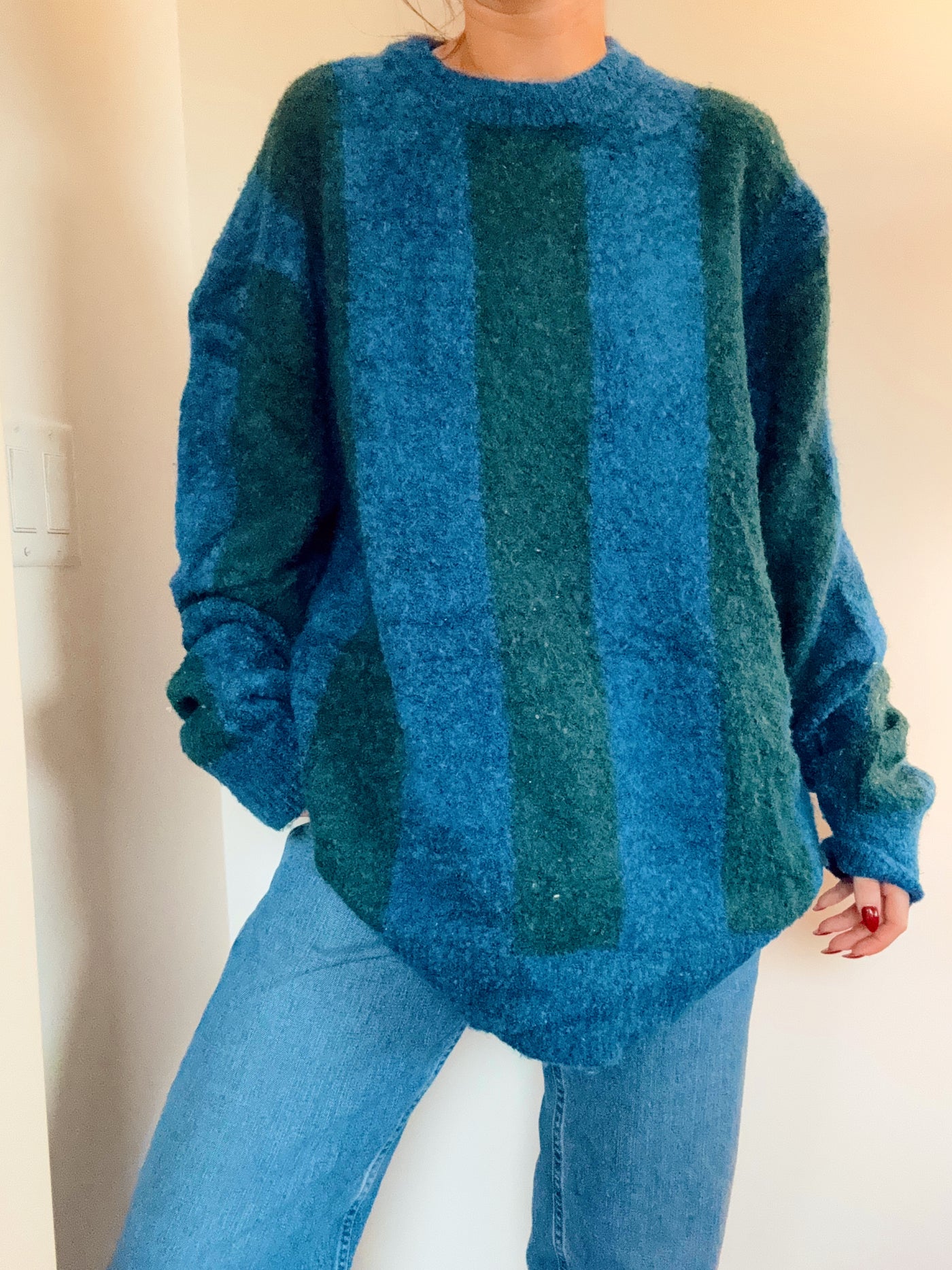 Zara earth tones striped knit sweater