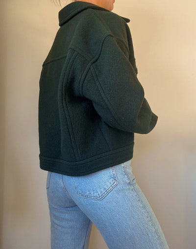 The Wilfred Aritzia Ganna shirt forest green jacket